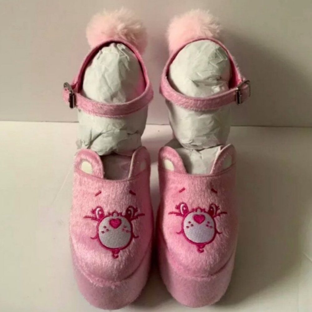 Dolls Kill Care Bears Fluffy Platform Heels 9 (39.5)